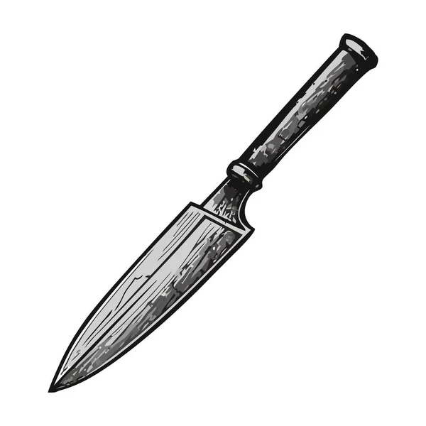 Dague Métallique Violence Dans Histoire Médiévale Icône Isolée — Image vectorielle