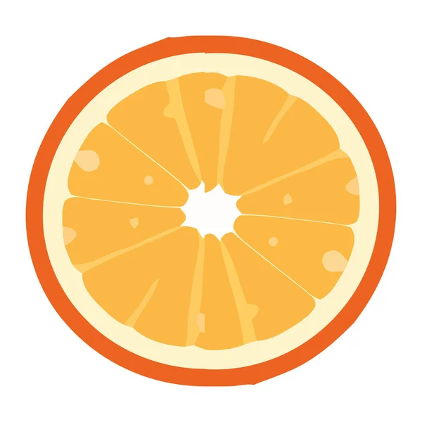 Sappige Citrusschijfjes Symboliseren Zomer Verfrissing Icoon Geïsoleerd — Stockvector