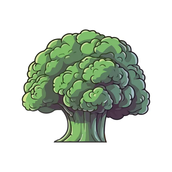Οργανική Ανάπτυξη Του Εγκεφάλου Που Συμβολίζεται Από Απομονωμένα Κλαδιά Δέντρων — Διανυσματικό Αρχείο