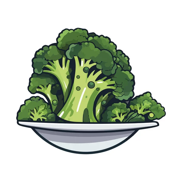 新鲜蔬菜是健康的美味佳肴 孤立的 — 图库矢量图片