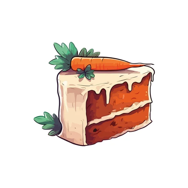 Свежая Овощная Морковь Икона Здорового Питания Изолированы — стоковый вектор