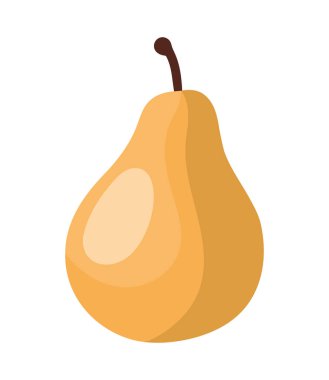 Sulu organik meyve armudu ikonu izole edildi