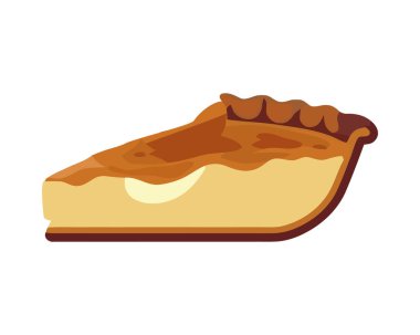Tatlı karikatür tatlı pasta ikonu izole