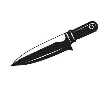 Keskin vektör bıçağı, mutfak aleti simgesi izole edildi