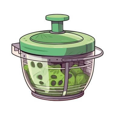 Bir kase ikonunda yeşil sebzeler