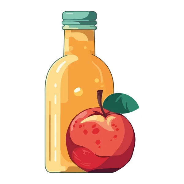 多汁的水果瓶 新鲜的有机隔离 — 图库矢量图片