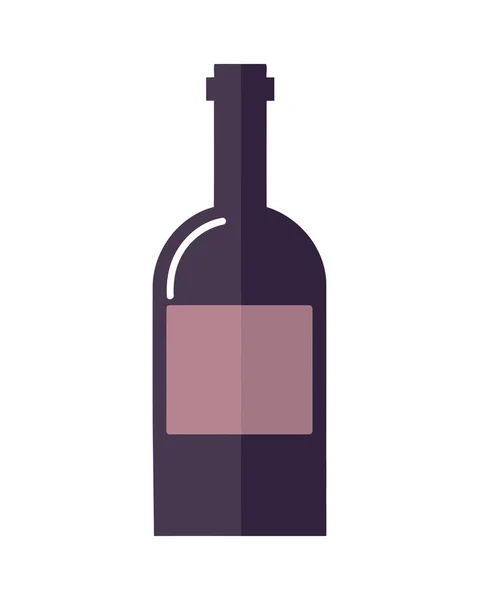 Weinflaschen Ikone Für Weingut Feier Isoliert — Stockvektor