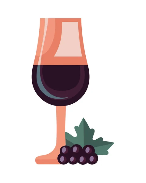 Bicchiere Vino Isolato Icona Sfondo Isolato — Vettoriale Stock