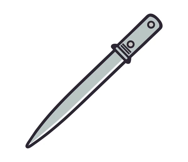 Sharp Steel Blade Edge Violence Icon Isolated — Stock Vector