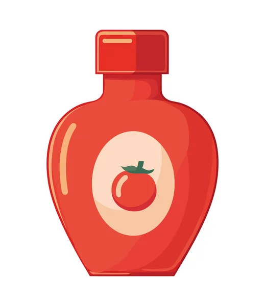 Fresh Organic Sauce Tomato Icon Vector Illustration — Stock Vector