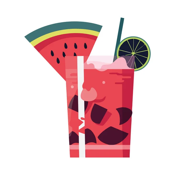 Saftiger Cocktail Perfekt Für Das Sommerfest — Stockvektor