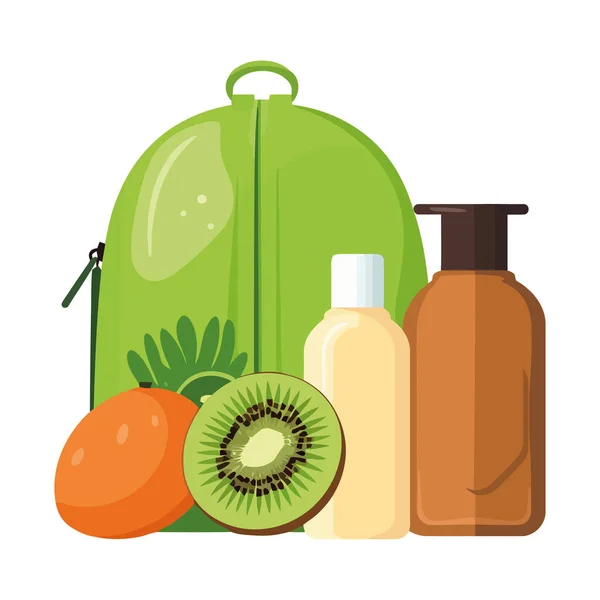 Ikone Der Biologischen Obst Und Pflanzentherapie Isoliert — Stockvektor