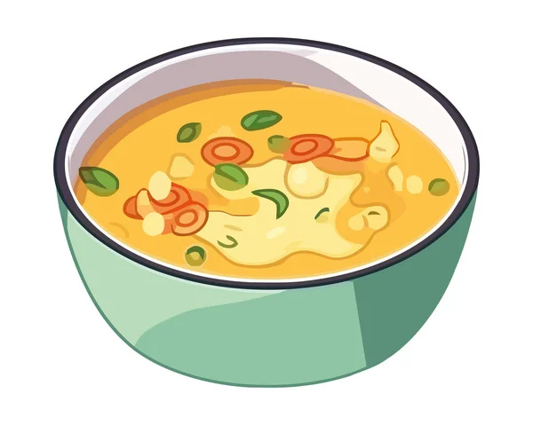 Кулінарний Суп Овочами Іконою Яса Ізольовані — стоковий вектор