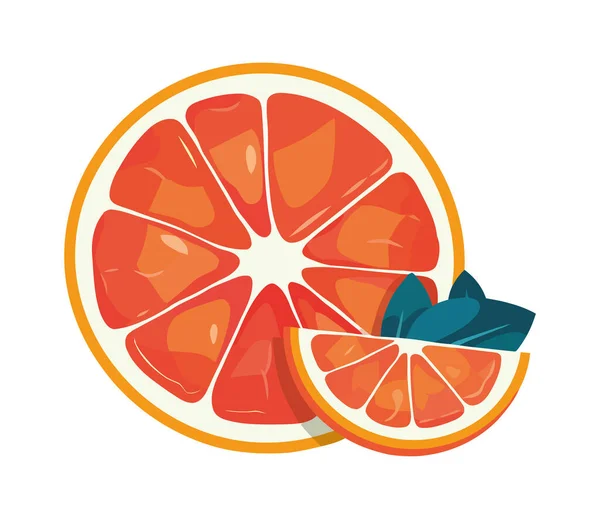 Сочный Цитрусовый Грейпфрут Символизирует Здоровую Икону Питания — стоковый вектор