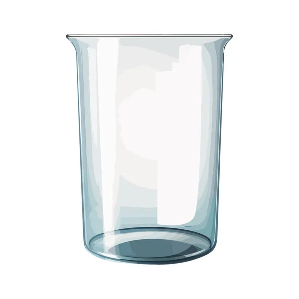 Botella Vidrio Transparente Sobre Blanco — Vector de stock
