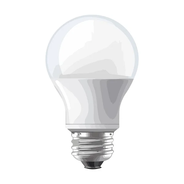 Energieeffiziente Glühbirne Über Weiß — Stockvektor