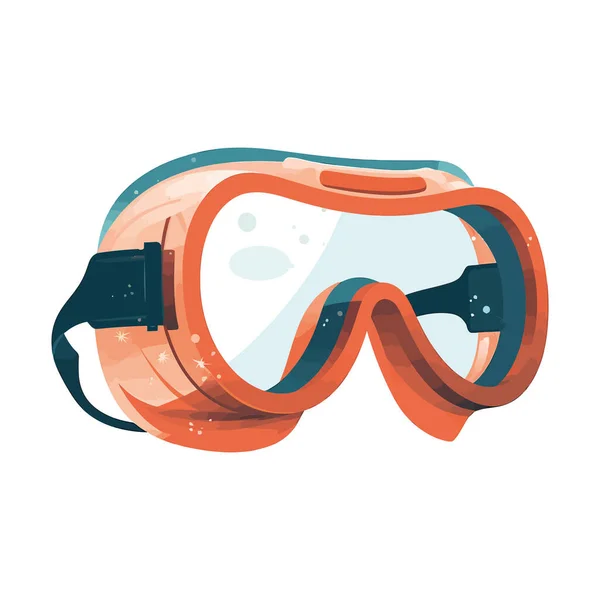 Protective Eyewear Extreme Underwater Diving White — Stock Vector