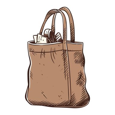 Beyazların üzerinde alışveriş poşeti taşıyorum.