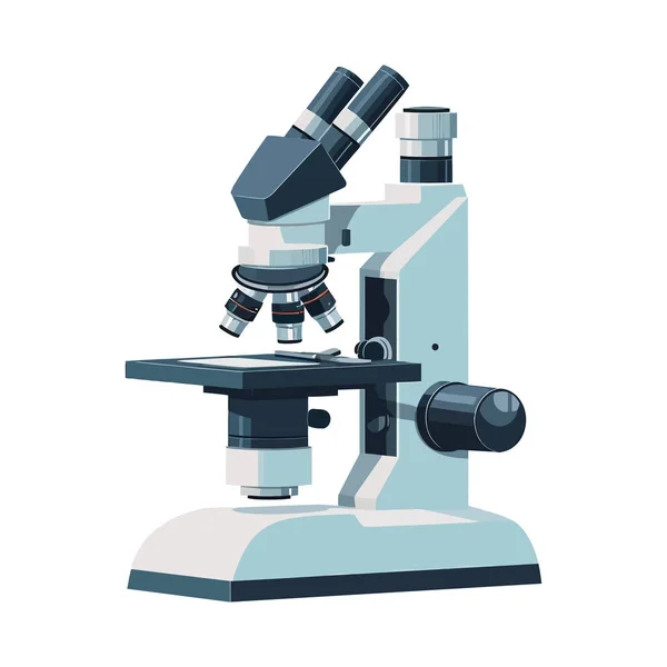 Beyaz Üzerinde Yüksek Ölçekli Mikroskop — Stok Vektör