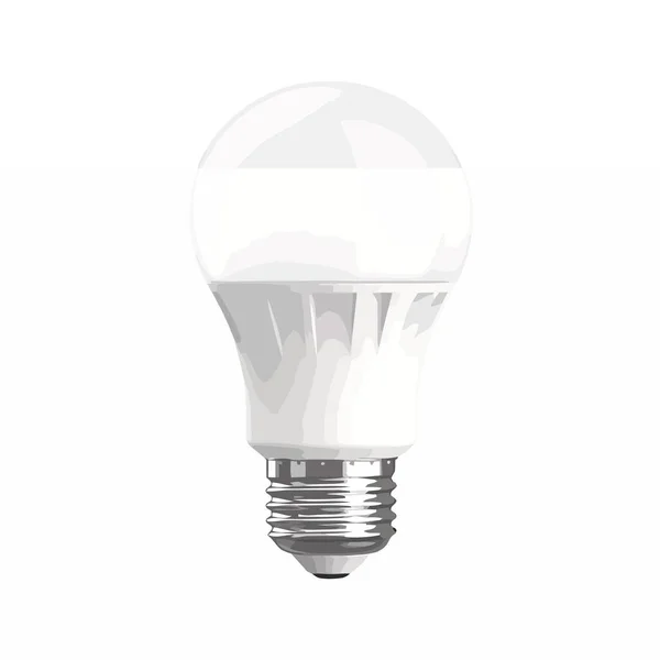 Design Lâmpada Eficiente Sobre Branco — Vetor de Stock