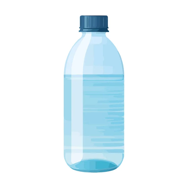 Bottiglia Plastica Trasparente Con Acqua Bianco — Vettoriale Stock