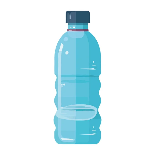 Čistá Voda Plastové Láhvi Přes Bílou — Stockový vektor