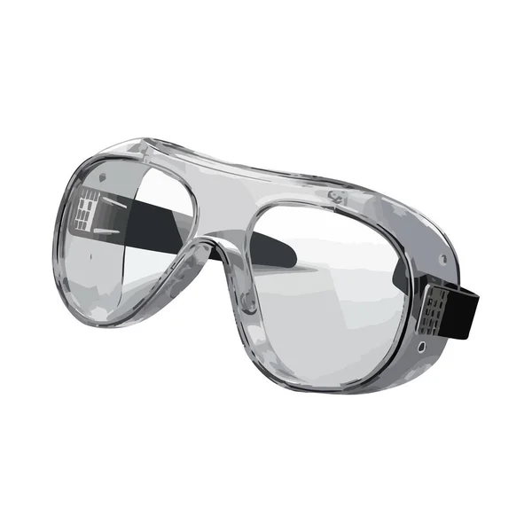 Moderne Schutzbrille Über Weiß — Stockvektor