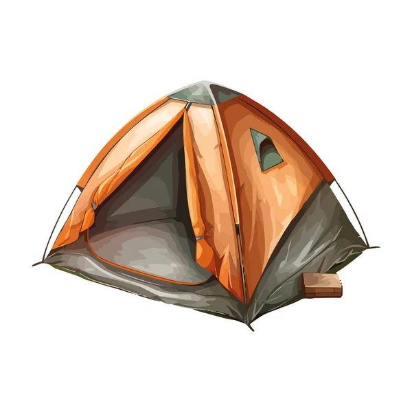 Camping Tent Design White — Stock Vector