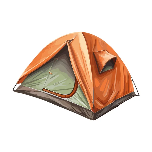 Camping Tente Conception Vectorielle Sur Blanc — Image vectorielle