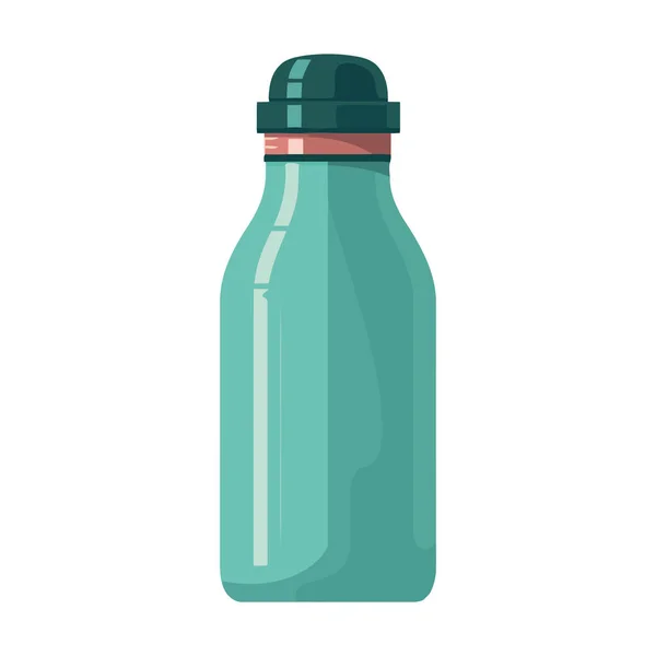 Освежающий Напиток Пластиковой Бутылке Поверх Белого — стоковый вектор