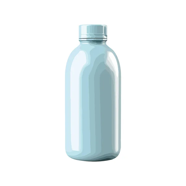Frasco Plástico Transparente Sobre Branco — Vetor de Stock