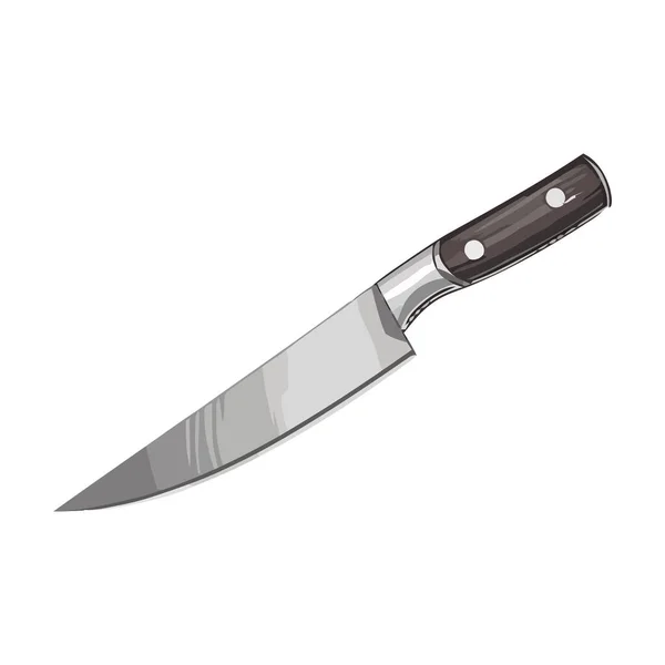 Sharp Steel Blade White — Stock Vector