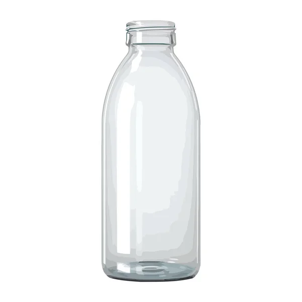 Przezroczysta Plastikowa Butelka Białym — Wektor stockowy