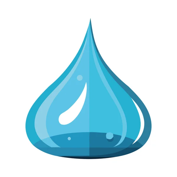 白の上に青の雨滴のデザイン — ストックベクタ
