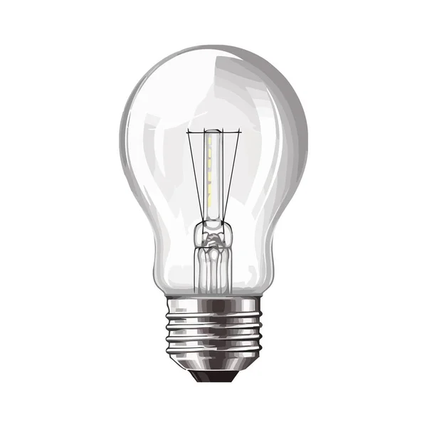 Light Bulb Illustration White — Stock Vector