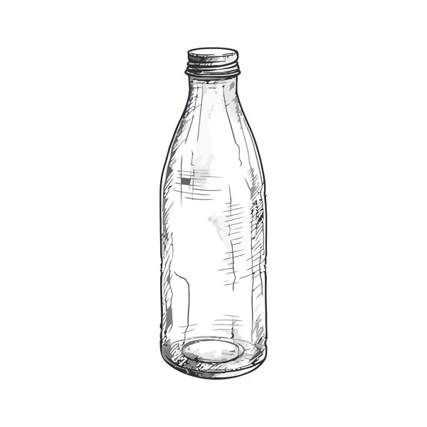 Przezroczysty Wzór Butelki Szklanej Białym — Wektor stockowy