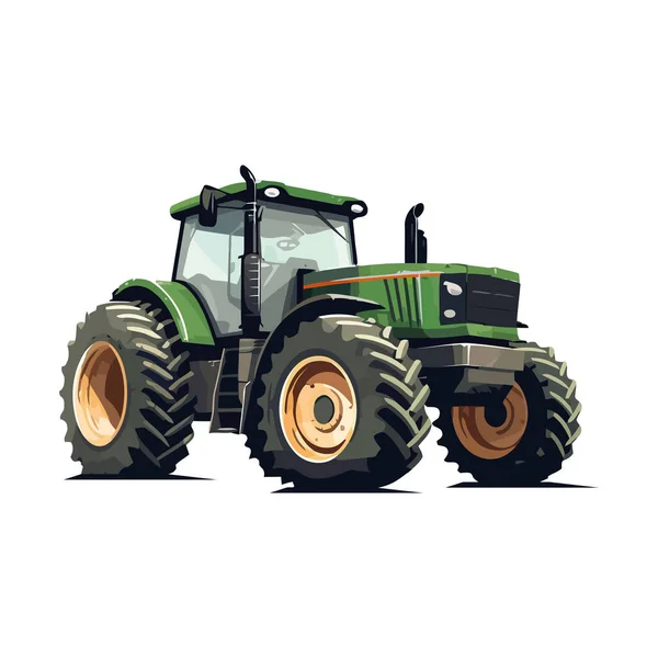Conception Tracteur Agricole Sur Blanc — Image vectorielle