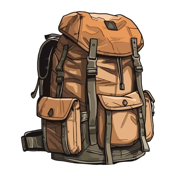 Design Backpack Hiking White — Stock Vector