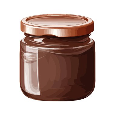 Beyaz üzerine organik çikolata kavanozu