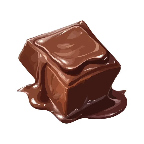 白い上にグルメチョコレートの甘い食べ物の形 — ストックベクタ