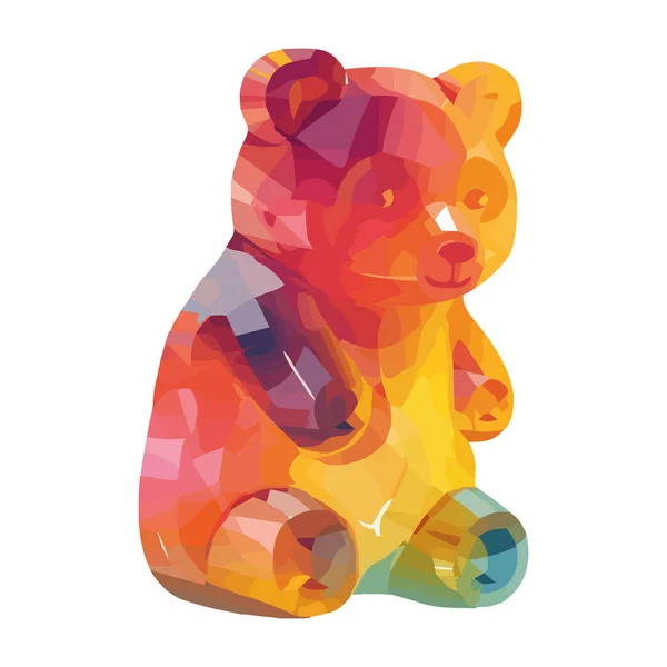 Gomas Coloridas Design Urso Sobre Branco —  Vetores de Stock