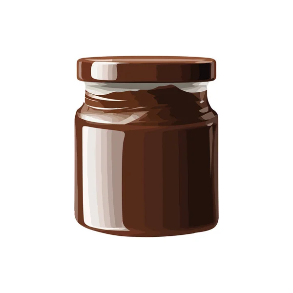 Organic Chocolate Jar Design White — Stock Vector
