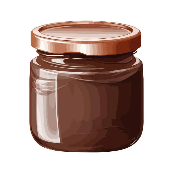 유기농 초콜릿 항아리 — 스톡 벡터