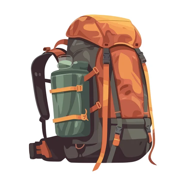 Backpack Hiking White — Stock Vector
