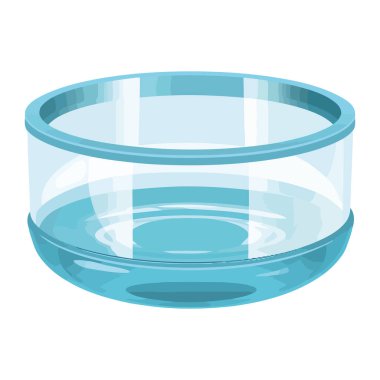 Şeffaf plastik kâse ve beyaz üzerine taze mavi balık.