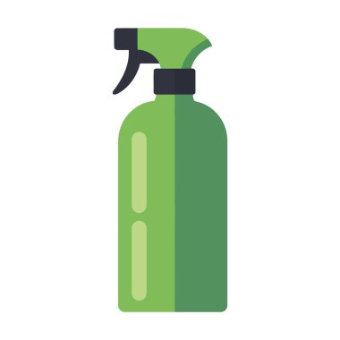 Beyaz üzerinde güvenlik etiketi olan antiseptik sprey şişesi.