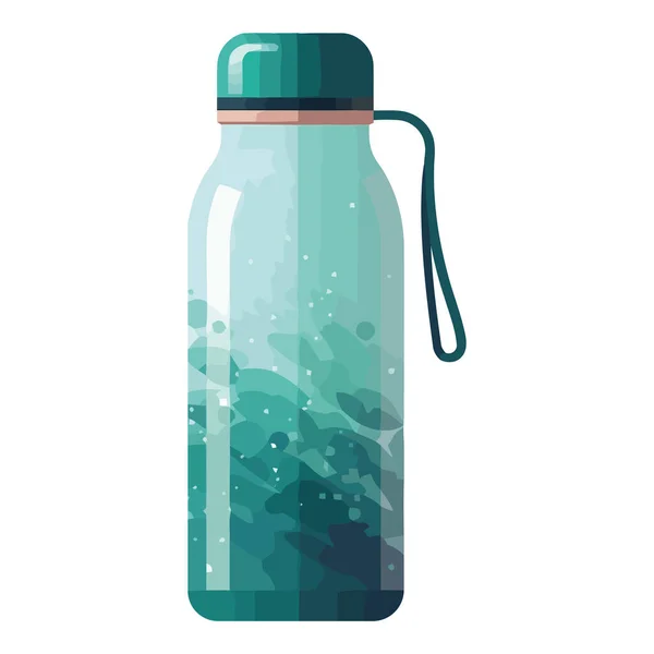 Transparante Glazen Fles Met Biologische Drank Wit — Stockvector