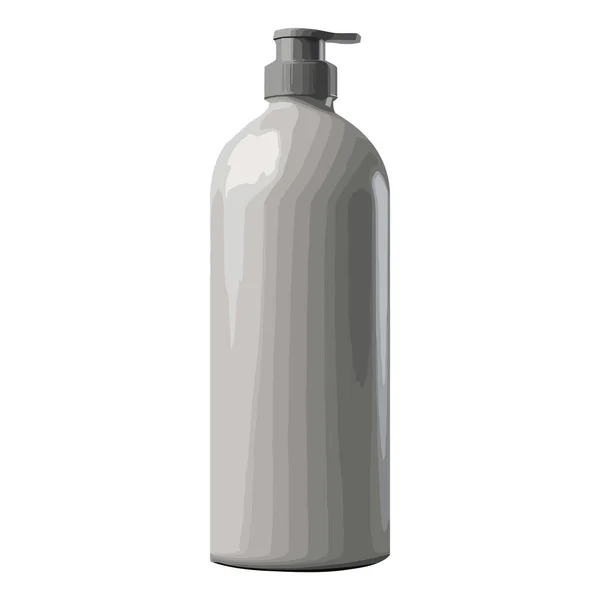 Пластиковая Упаковка Бутылки Шампуня Поверх Белого — стоковый вектор