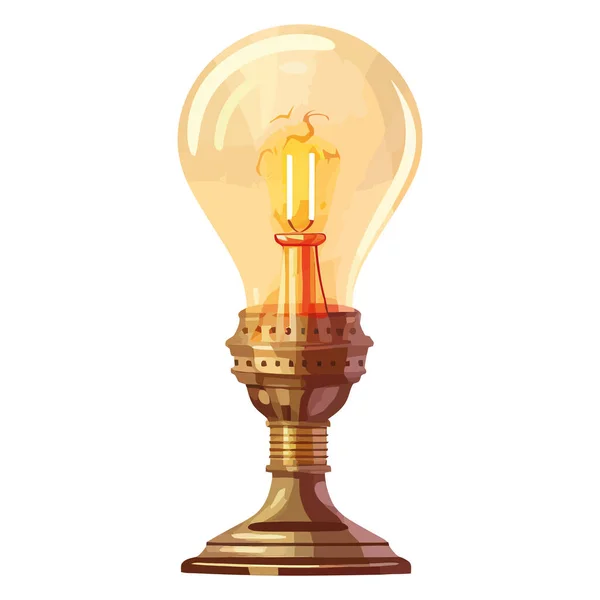 電球が白いランプの上から — ストックベクタ