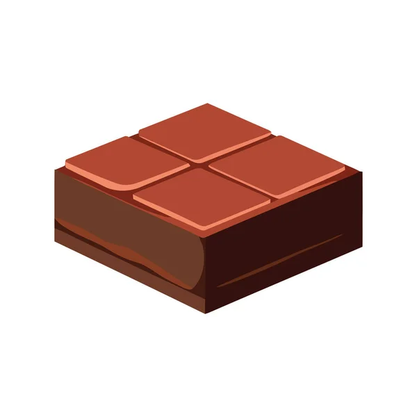 Gourmet Chocoladeschijfje Wit — Stockvector